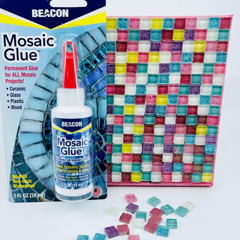 BEACON Mosaic Glue - Non-Toxic & Water Resistant, Ideal for