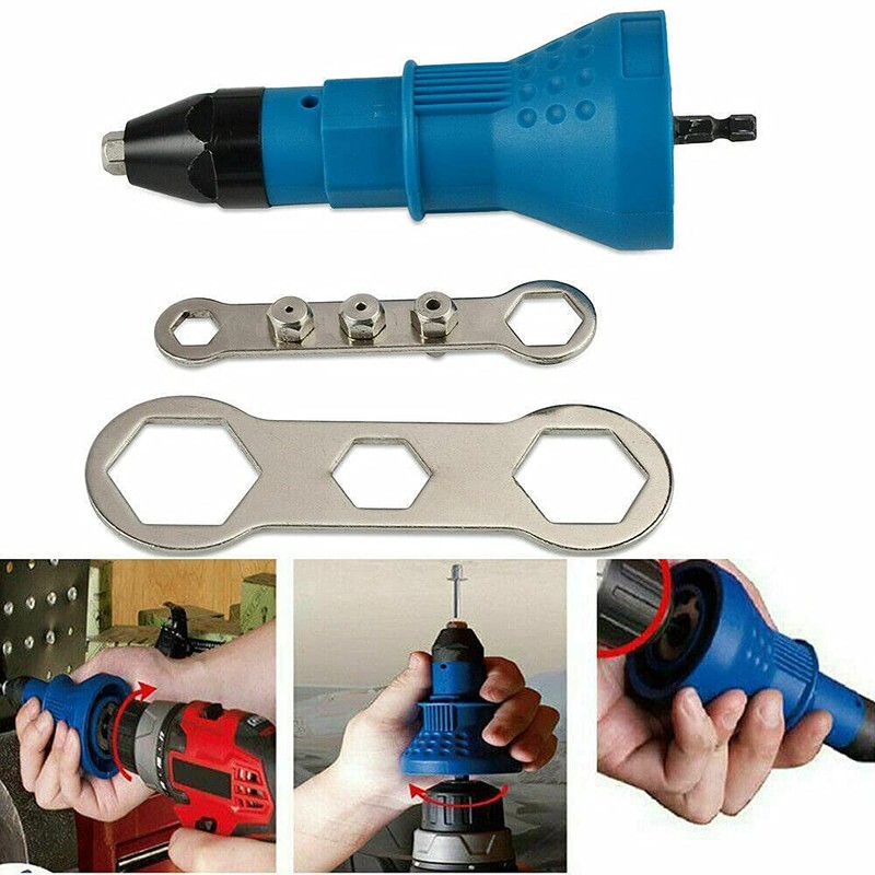 DingGreat 1/4 Inch Hex Shank Blind Rivet Gun for Cordless