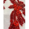4 PCS Hand-Made Beaded Rhinestons DIY Clothing Appliques Patch Wedding