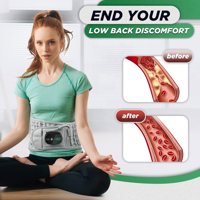 ERHIVORA Decompression Back Belt with Red Light Heating and Massage,
