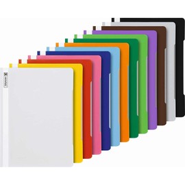 Brunnen A4 Loose-leaf Binders in Assorted Colours, Polypropylene Film with Crystal-Clear Cover Sheet, 13 colours