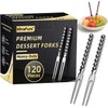 Mini Dessert Forks 120 Count Silver Plated Forks, Mini Fruit