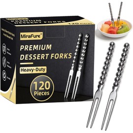 Mini Dessert Forks 120 Count Silver Plated Forks, Mini Fruit Forks 4.2 Inch
