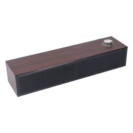 Wooden Computer Speakers Desktop Soundbar HiFi Stereo Sound AUX in Wired USB Powered Soundbar for PC Laptop Tablets Monitor