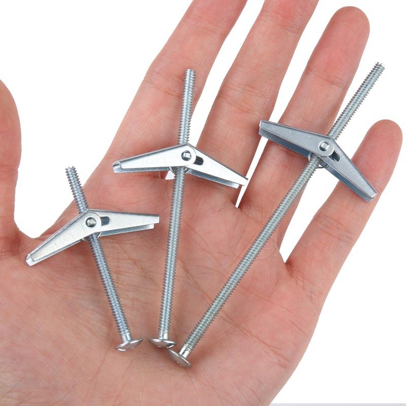 HASWARE Toggle Bolt Zinc Plated Steel and Wing Nut for