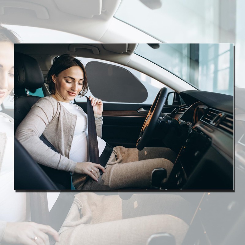 Zone Tech Side Window Cling On Sun Shades- 2-Pack Mesh