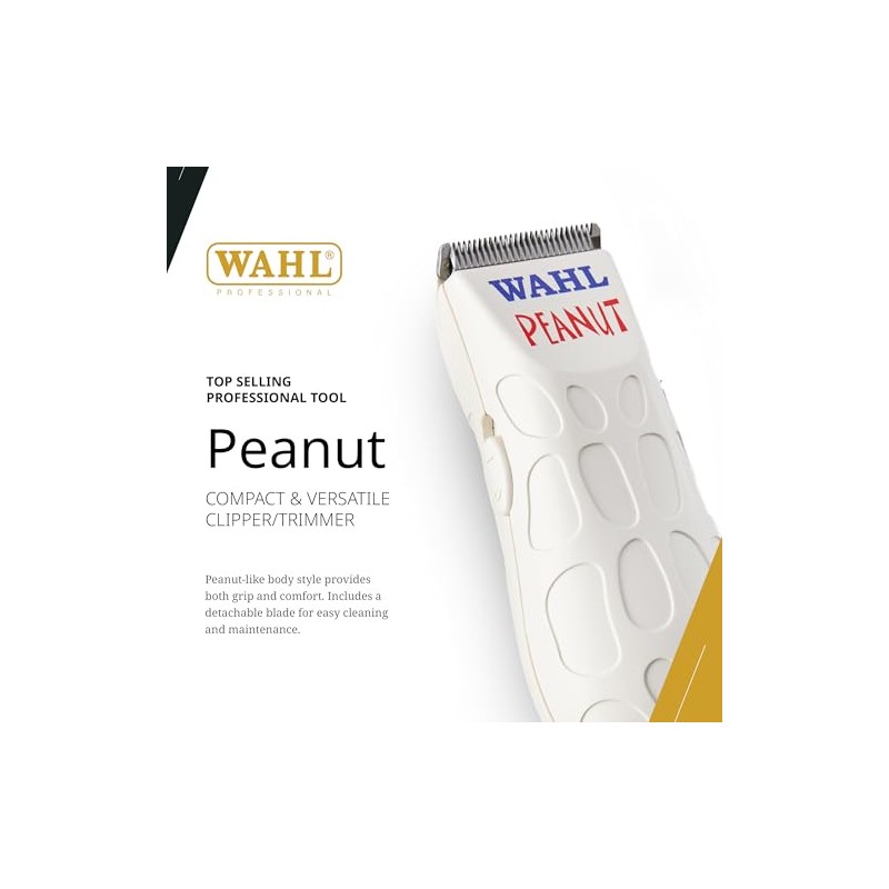 Wahl Professional Recortadora Peanut Blanco para Pelo y Barba, Motor