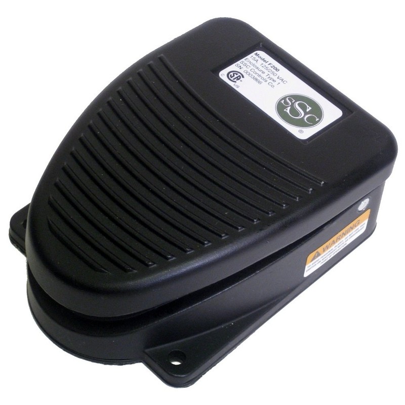 SSC Controls F200 Foot Switch, Momentary Action, SPDT, 15 Amp,