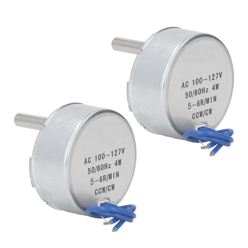 2 Pcs AC Synchronous Motor 50TYC 5 to 6 RPM