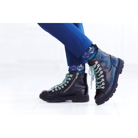 Rite Lite Chanukah Socks, Youth Crew, Dreidels & Happy Chanukah with Lurex, Carded