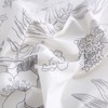 Cozaline 100% Cotton Floral Duvet Cover Set Queen Size Ultra
