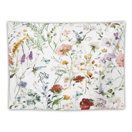 Rustic Floral Tapestry, Vintage Farmhouse Garden Botanical Flower Buttertfly Tapestries for Living Room Party Beach Picnic Blankets Tablecloths Wall Decor, 30x40 in