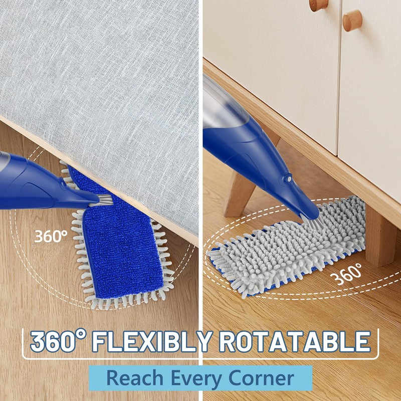 Papclean Spray Mops for Floor Cleaning: Double Sided Wet Dry