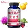 Organic beetroot extract capsules - Helps with energy and endurance Promotes blood circulation Maintains heart health, 3 pieces, 60 tablets / 유기농 비트뿌리추출물 캡슐 - 에너지와 지구력에 도움 혈액순환 촉진 심장건강 유지, 3개, 60정