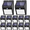 12 Pack Solar Lights Outdoor, 3 Modes/100LED Wireless IP65 Waterproof
