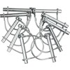 Pack of 10 Folding Pipe Pins with Snap Lock Round