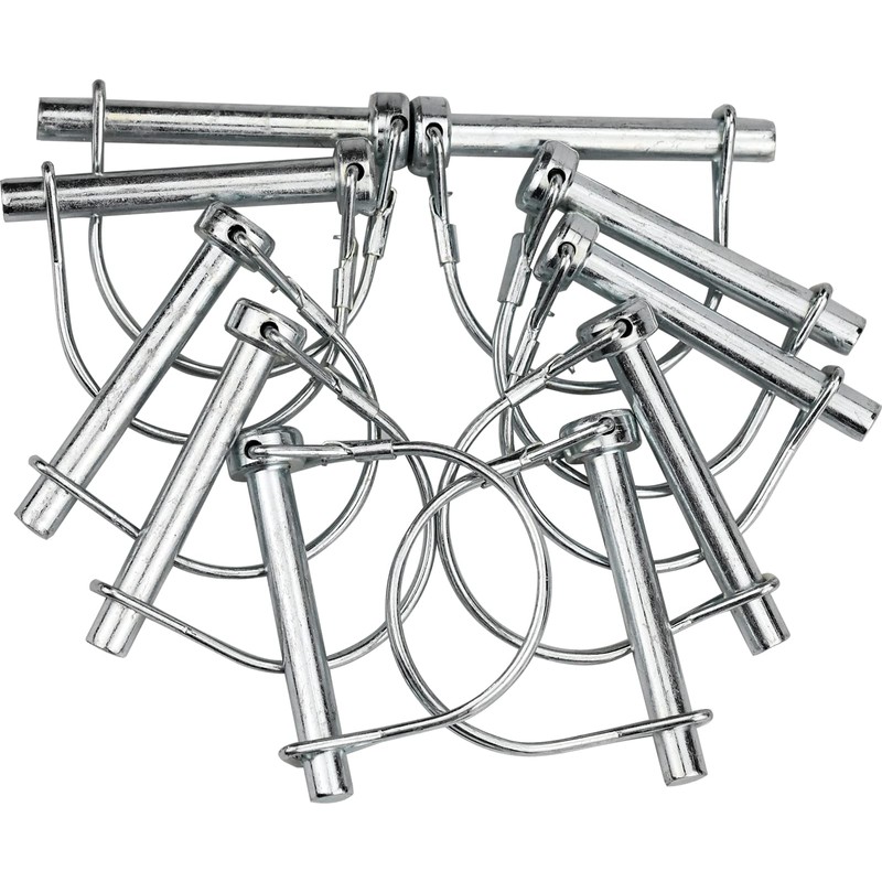 Pack of 10 Folding Pipe Pins with Snap Lock Round