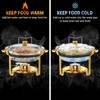 Keyoxy Round Chafing Dishes for Buffet 5 Qt,High Grade Chafing