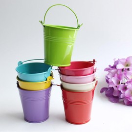 OUNONA 20pcs Small Metal Buckets Metal Flower Buckets Small Metal Tins Metal Buckets for Party Small Tin Buckets Small Tin Can Succulent Cactus Container Pot Holder Planter Bath