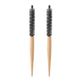 Molain Mini Hair Brush Round Small for Thin Hair Pony Beard Lifting Curls Pack of 2