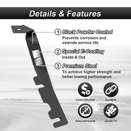 ROMELACK Hood Mount Bolt Brackets Ditch LED Light Bracket Compatible with Dodge Ram 1500 2019-2023(Does Not Fit Ram Classic Models)