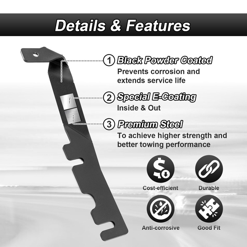 ROMELACK Hood Mount Bolt Brackets Ditch LED Light Bracket Compatible