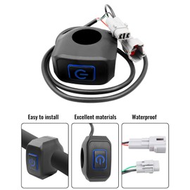 Headlight Kill Switch Fit for Sur Ron Segway X160 X260 LBX Light-bee X, Waterproof Plug and Play Handlebar Light Switch, Headlight Switch with Blue LED Light