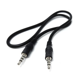 DRUT 50cm 3.5mm 4 Pole TRRS Aux Audio Mic Cable Male to Male Lead Headphone Mini Jack Stereo Cable Lead Cord 1.6ft