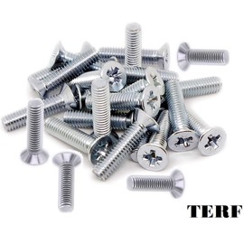 TERF® M6 X 16mm Pozi Countersunk Machine Screw M6 (6mm) X 16mm Pozi Flat Double Countersunk Machine Screws (Bolt) - Pack of 20