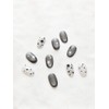 Star Black Magnet Gel Handmade Nail Tips - Short Ballerina