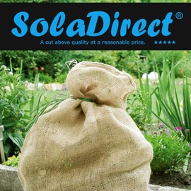 Pack of 5 x Natural Hessian Large Jute Sacks (30 x 45 cm / 15 Kg) Hessian Bags Made of Tearproof Jute Fabric for Potatoes, Vegetables, Coffee Beans, Burlap Sack