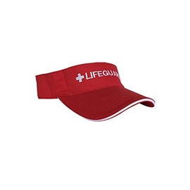LIFEGUARD - Visera Oficial – Tacto cómodo – Sombrero para Hombres y Mujeres, los Materiales – Talla única, Rojo/Blanco, Talla única