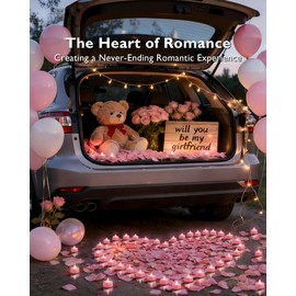 Amagic 4000 Pieces Pink Artificial Rose Petals with 50 Pink Heart LED Tea Lights, Rose Petals and Candles Set for Proposal, Anniversary, Romantic Night, Wedding Decor