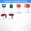 42PCS Heavy Equipment Keys Master Set, Universal Operator Construction Ignition