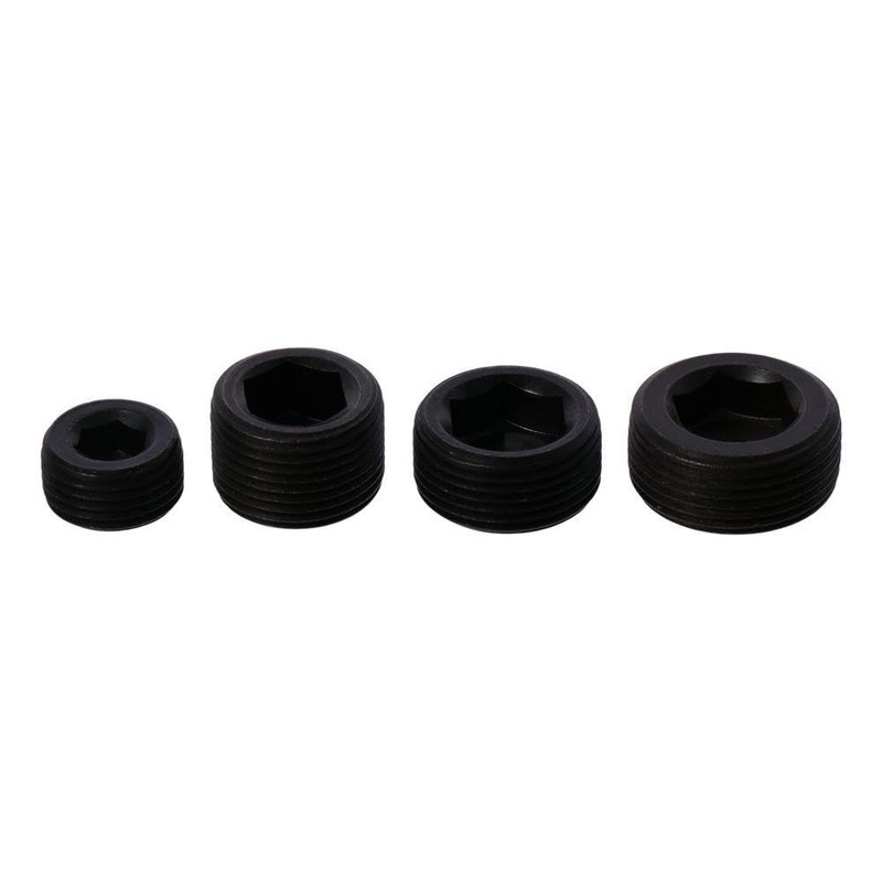 Carbon Steel Internal Hex Thread Socket Pipe Plug, 3Pcs Thread