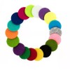 Handmade NEW! 22.5MM BLUE THICK Felt Aroma Pads x 25
