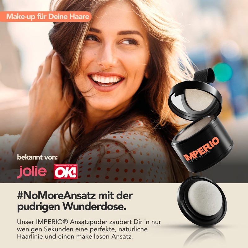 IMPERIO Ansatzpuder - Haar Concealer zur Haarverdichtung für Frauen und