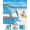 OutdoorMaster Beach Tent Sun Shelter for 3-4 Person, Pop Up