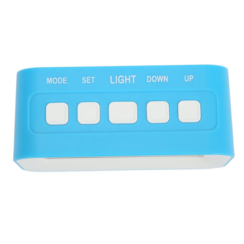 LCD Kids Alarm Clock Backlight Musical Alarms Birthday Reminder Blue