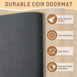 2 Pcs Funny Welcome Doormat for Outdoor Nonslip Funny Coir Doormats Trespassers will be Sacrificed to the Old Gods Doormat Door Entrance Mat 2-in-1 Buffalo Plaid Rug for Porch Party Decor, 17x 30”