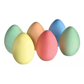 Gises Jumbo Forma Huevo De Pascua, 6 Gises Ergonomicos Para Niños, Manuelidades Arte Decoracion