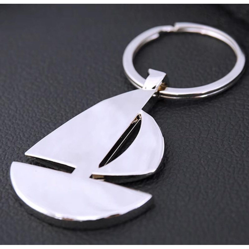 Sportigo ® Sailing Boat Keyring in Silver / Ship Boat