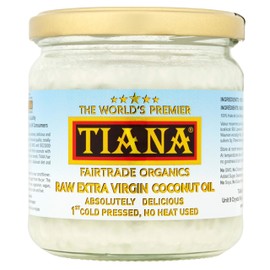 TIANA Fairtrade Organic Raw Extra Virgin Coconut Oil, Voted UK no.1 for Skin, Hair and Cooking, 350ml