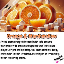 Orange & Marshmallow Whipped Soap Body Wash - 150g - Natural Oils & Kaolin Clay - Sweet Scent - Vegan Friendly - Puddle of Wax - Made in the UK