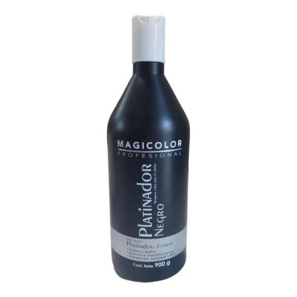 Magicolor Shampoo Negro Matizador Magicolor Gris Plata Gray Platina 1l