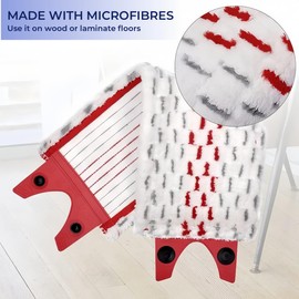 4 Pack Mop Cover Floor Mop Pad For Vileda Ultramax/UltraMax Plus/Easy Wring UltraMax Mop Cover,for Vileda Ultramat Mop Replacement,for All Stains Removal Floor