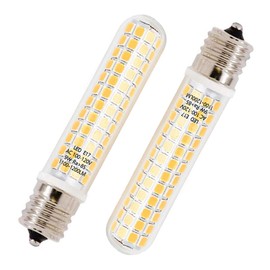 HXMLIHB E17 LED Bulb,125×2835 SMD,9W dimmable, Equivalent 100W Halogen Bulb,E17 LED Warm White 3000K,AC110V/130V,1100LM,Suitable for Over Counter Microwave Ovens (Pack of 2)
