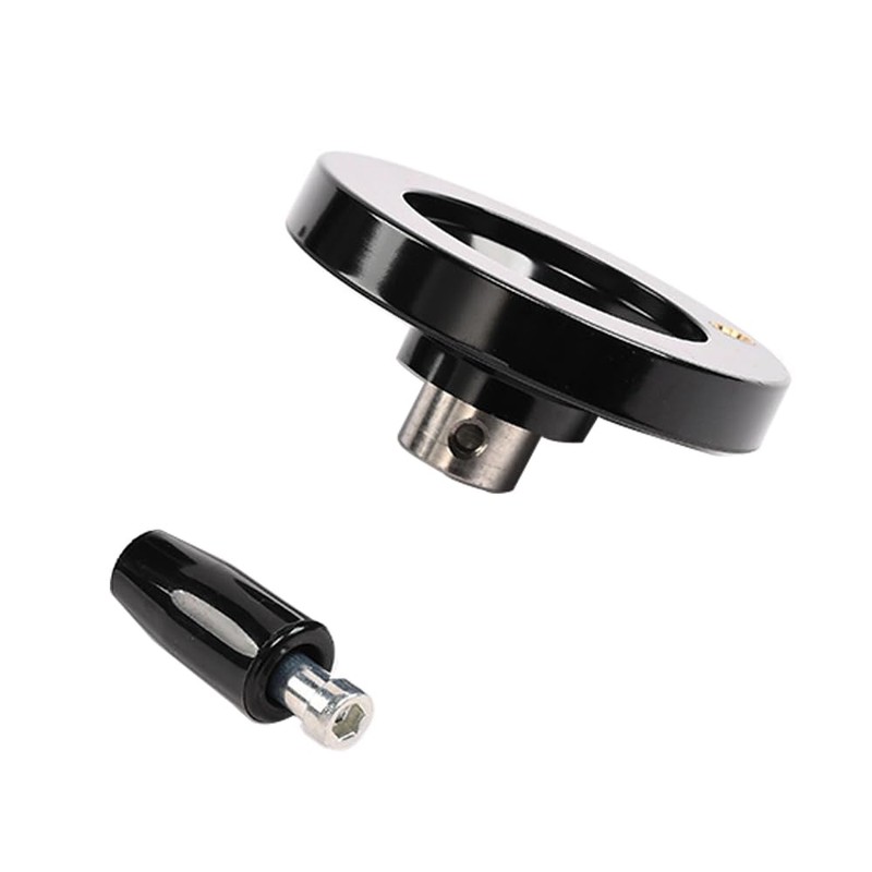 Hand Wheel, 100 x 10mm Metal Round Handwheel with Revolving
