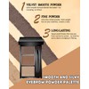 Eyebrow Powder Makeup Kit, 3 in 1 Eyebrow Kit, Brow