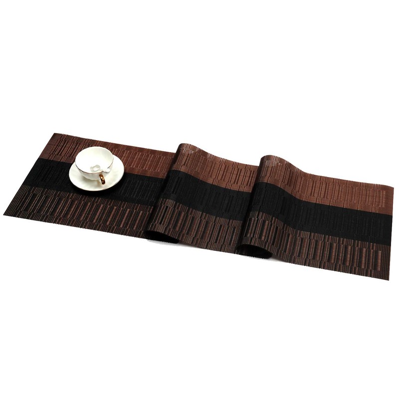SHACOS Table Runners Woven Vinyl Table Mats 12x54 inch for